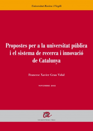 Propostes per a la universitat pública i el sistema de recerca i innovació de Catalunya