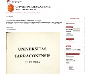 Publicacions URV presenta la digitalització de la revista &quot;Universitas Tarraconensis. Revista de Filologia&quot;